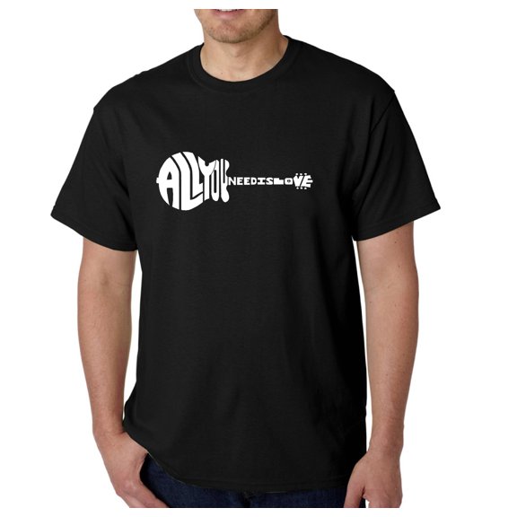 LA Pop Art Men's Word Art T-Shirt - All You Need Is Love