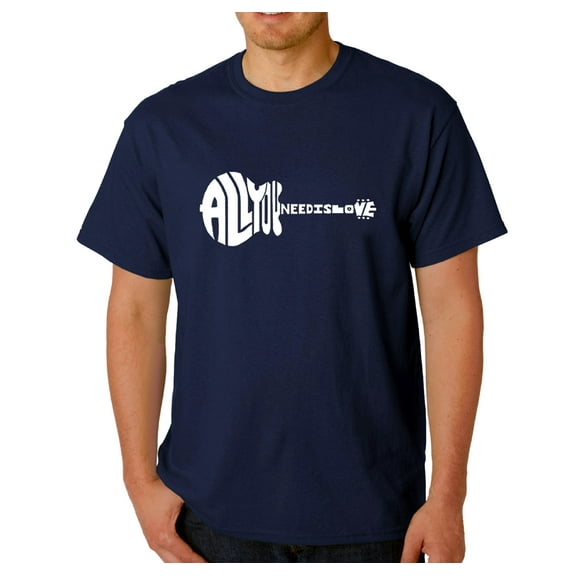 LA Pop Art Men's Word Art T-Shirt - All You Need Is Love