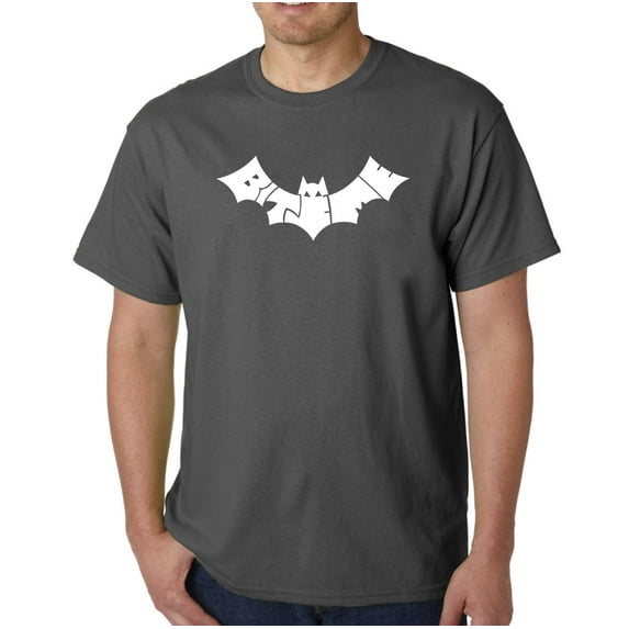 LA Pop Art Men's Word Art T-Shirt - BAT - BITE ME