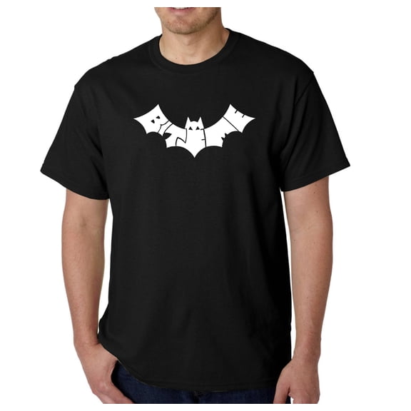 LA Pop Art Men's Word Art T-Shirt - BAT - BITE ME