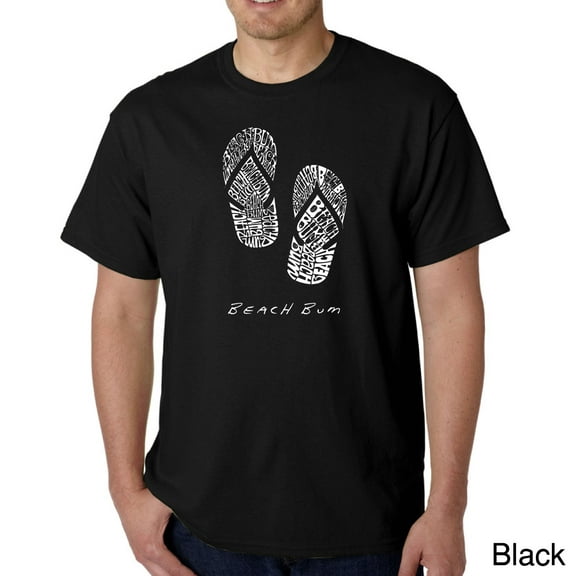 LA Pop Art Men's Word Art T-Shirt - BEACH BUM