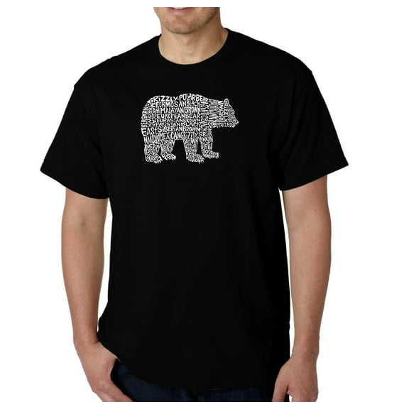 LA Pop Art Men's Word Art T-Shirt - Bear Species