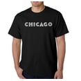 thumbnail image 1 of LA Pop Art Men's Word Art T-Shirt - CHICAGO NEIGHBORHOODS, 1 of 2