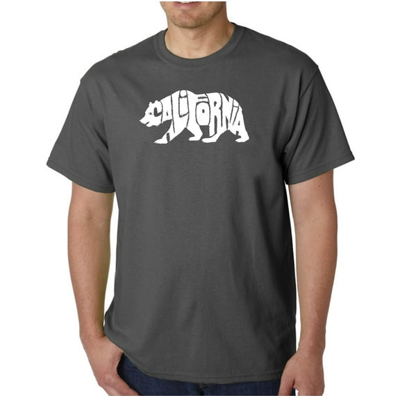 LA Pop Art Men's Word Art T-Shirt - California Bear