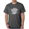 thumbnail image 1 of LA Pop Art Men's Word Art T-Shirt - Cat Face, 1 of 2