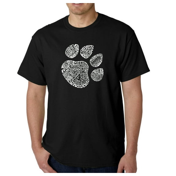 LA Pop Art Men's Word Art T-Shirt - Cat Paw