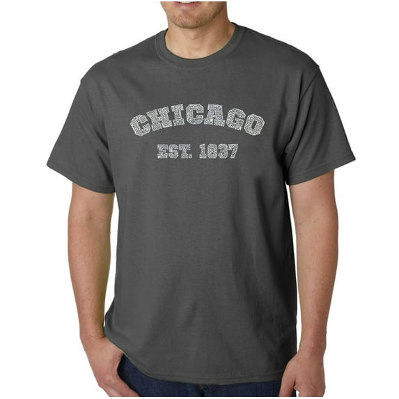 LA Pop Art Men's Word Art T-Shirt - Chicago 1837