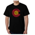 thumbnail image 1 of LA Pop Art Men's Word Art T-Shirt - Colorado, 1 of 2