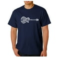 thumbnail image 1 of LA Pop Art Men's Word Art T-Shirt - Country Guitar, 1 of 2