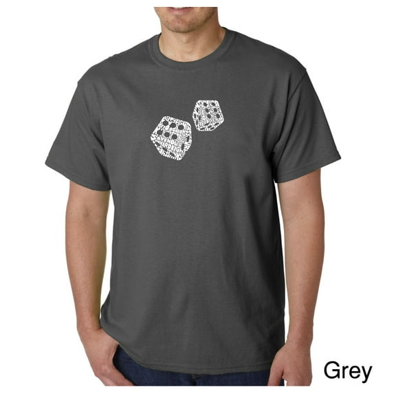LA Pop Art Men's Word Art T-Shirt - DIFFERENT ROLLS THROWN IN THE GAME OF CRAPS