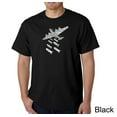thumbnail image 1 of LA Pop Art Men's Word Art T-Shirt - DROP BEATS NOT BOMBS, 1 of 2
