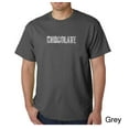 thumbnail image 1 of LA Pop Art Men's Word Art T-Shirt - Different foods made with chocolate, 1 of 2