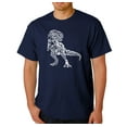 thumbnail image 1 of LA Pop Art Men's Word Art T-Shirt - Dino Pics, 1 of 2