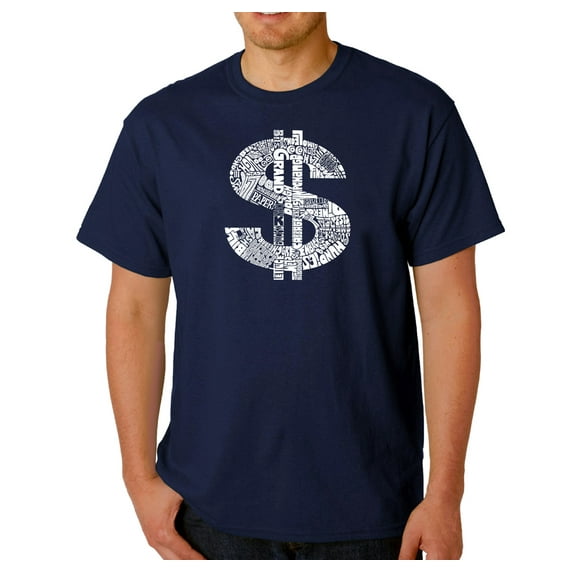 LA Pop Art Men's Word Art T-Shirt - Dollar Sign