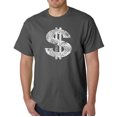 thumbnail image 1 of LA Pop Art Men's Word Art T-Shirt - Dollar Sign, 1 of 2