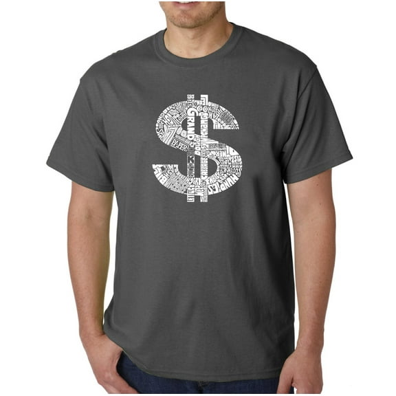 LA Pop Art Men's Word Art T-Shirt - Dollar Sign