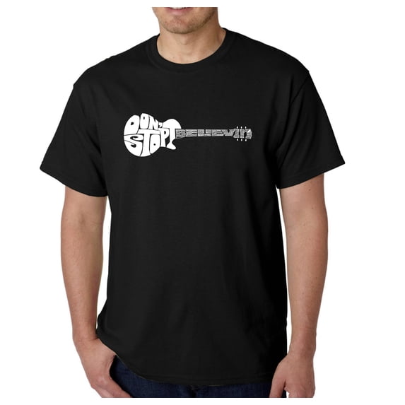 LA Pop Art Men's Word Art T-Shirt - Don't Stop Believin'
