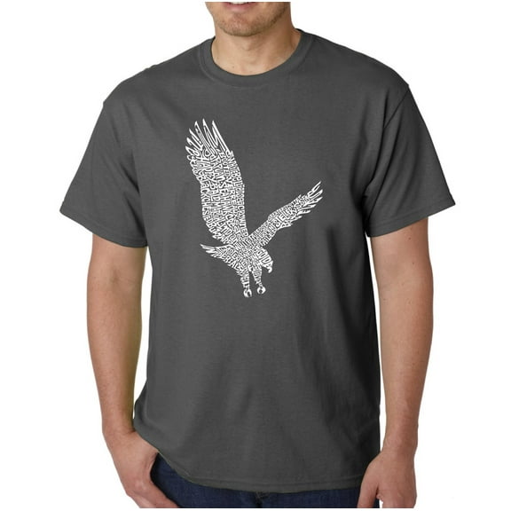 LA Pop Art Men's Word Art T-Shirt - Eagle