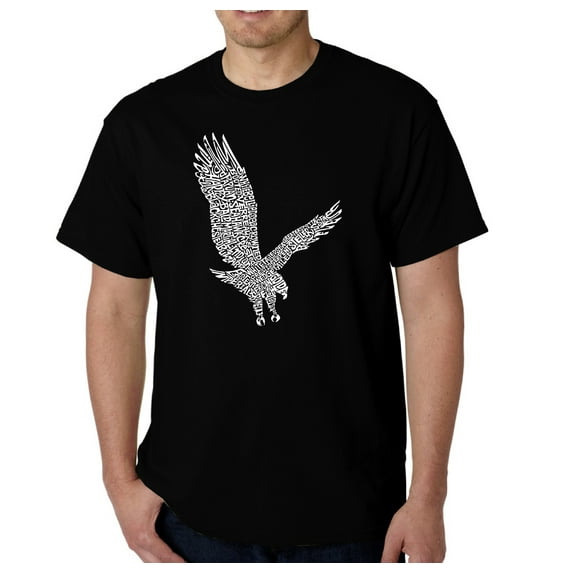 LA Pop Art Men's Word Art T-Shirt - Eagle