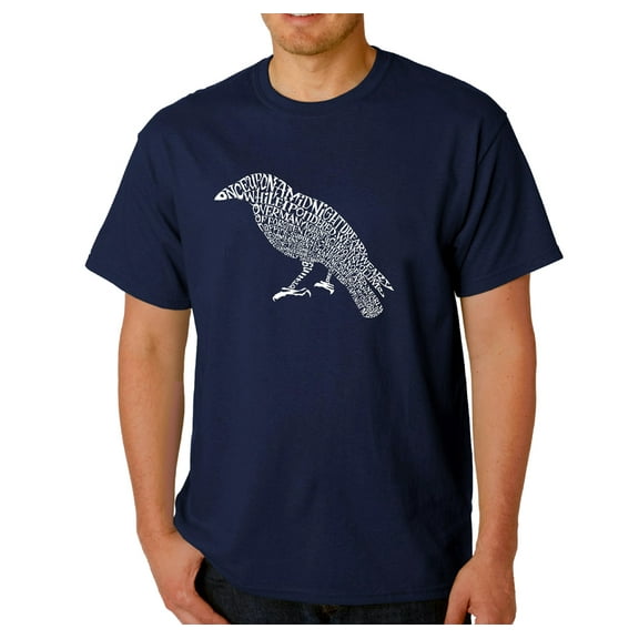 LA Pop Art Men's Word Art T-Shirt - Edgar Allen Poe's The Raven