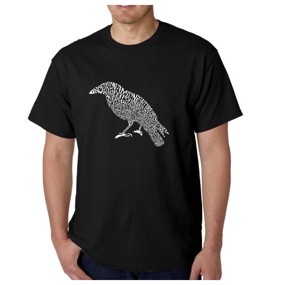 LA Pop Art Men's Word Art T-Shirt - Edgar Allen Poe's The Raven