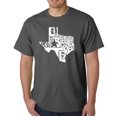 thumbnail image 1 of LA Pop Art Men's Word Art T-Shirt - Everything is Bigger in Texas, 1 of 2