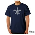 thumbnail image 1 of LA Pop Art Men's Word Art T-Shirt - FLEUR DE LIS - POPULAR LOUISIANA CITIES, 1 of 2