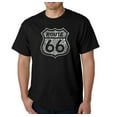 thumbnail image 1 of LA Pop Art Men's Word Art T-Shirt - Get Your Kicks on Route 66, 1 of 2