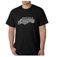 thumbnail image 1 of LA Pop Art Men's Word Art T-Shirt - Guitar Head, 1 of 2
