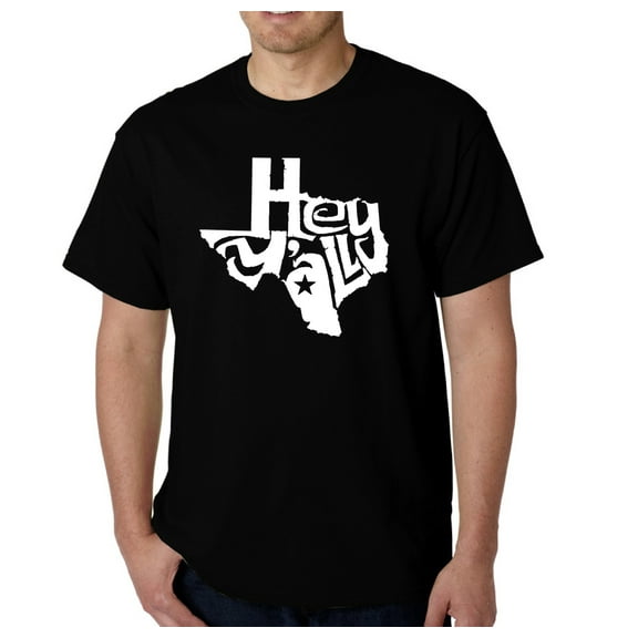 LA Pop Art Men's Word Art T-Shirt - Hey Yall