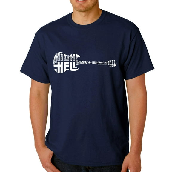 LA Pop Art Men's Word Art T-Shirt - Highway to Hell