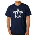 thumbnail image 1 of LA Pop Art Men's Word Art T-Shirt - Honu Turtle - Hawaiian Islands, 1 of 2