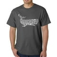 thumbnail image 1 of LA Pop Art Men's Word Art T-Shirt - Humpback Whale, 1 of 2