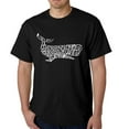 thumbnail image 1 of LA Pop Art Men's Word Art T-Shirt - Humpback Whale, 1 of 2