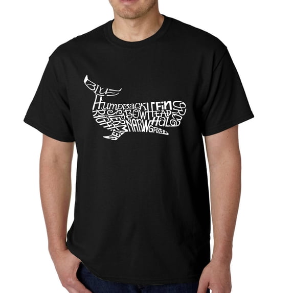 LA Pop Art Men's Word Art T-Shirt - Humpback Whale