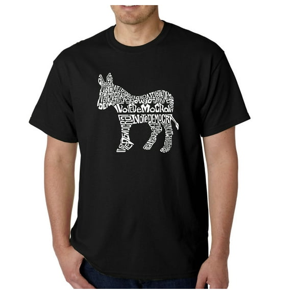 LA Pop Art Men's Word Art T-Shirt - I Vote Democrat