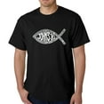 thumbnail image 1 of LA Pop Art Men's Word Art T-Shirt - John 3:16 Fish Symbol, 1 of 2