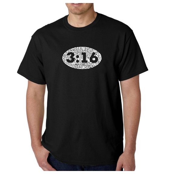 LA Pop Art Men's Word Art T-Shirt - John 3:16