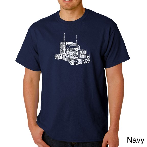 LA Pop Art Men's Word Art T-Shirt - KEEP ON TRUCKIN'