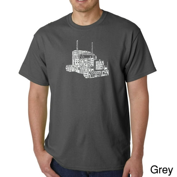 LA Pop Art Men's Word Art T-Shirt - KEEP ON TRUCKIN'