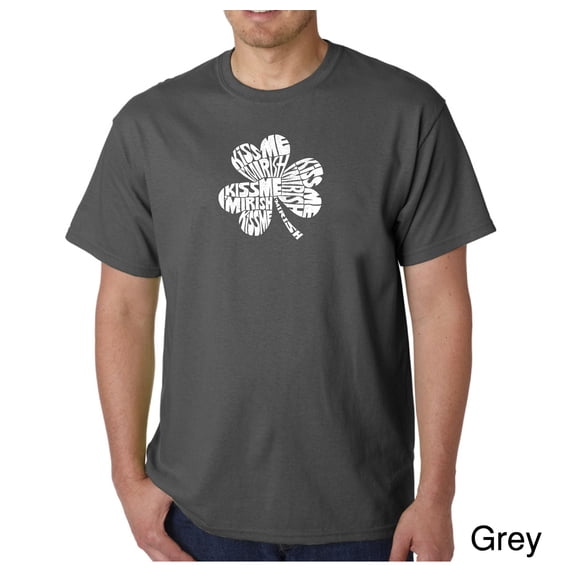 LA Pop Art Men's Word Art T-Shirt - KISS ME I'M IRISH