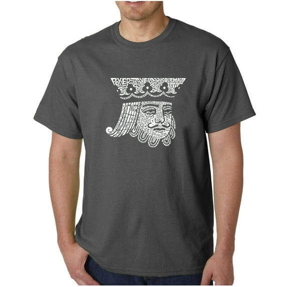 LA Pop Art Men's Word Art T-Shirt - King of Spades