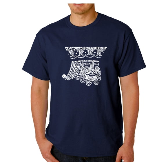 LA Pop Art Men's Word Art T-Shirt - King of Spades