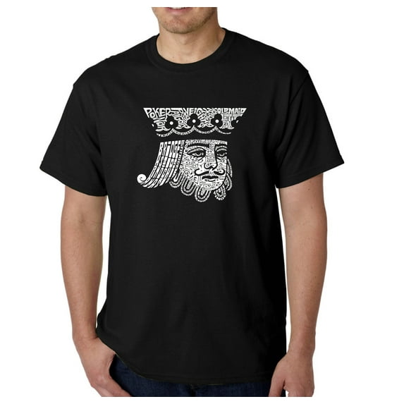 LA Pop Art Men's Word Art T-Shirt - King of Spades