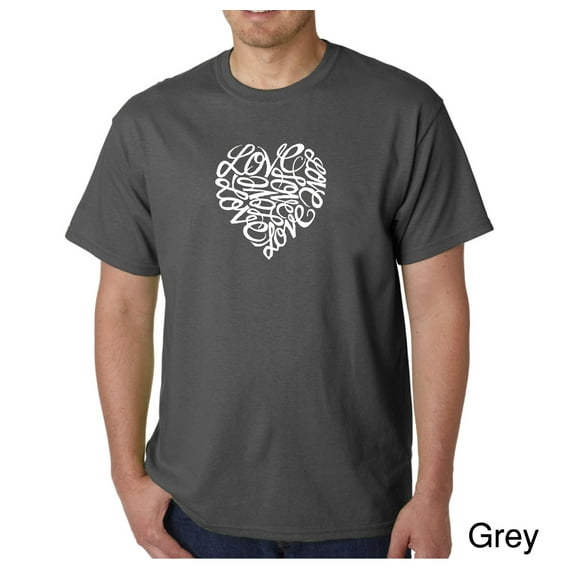 LA Pop Art Men's Word Art T-Shirt - LOVE