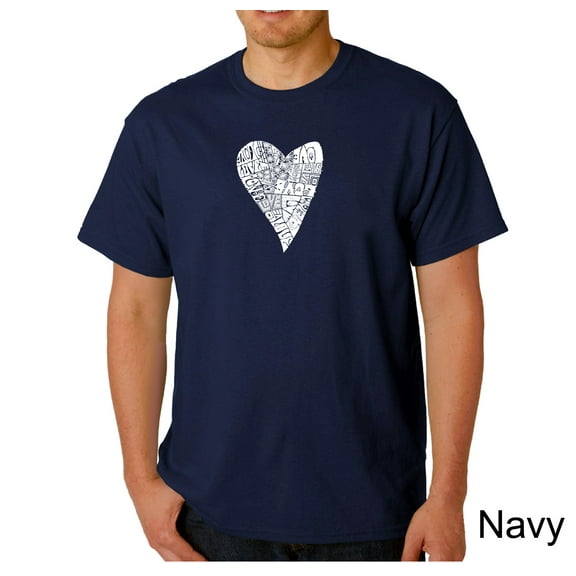 LA Pop Art Men's Word Art T-Shirt - Lots of Love