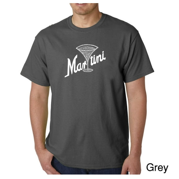 LA Pop Art Men's Word Art T-Shirt - Martini