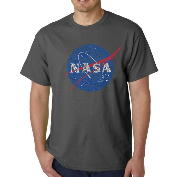 LA Pop Art Men's Word Art T-Shirt - NASA's Most Notable Missions