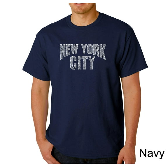 LA Pop Art Men's Word Art T-Shirt - NYC NEIGHBORHOODS