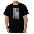 thumbnail image 1 of LA Pop Art Men's Word Art T-Shirt - National Anthem Flag, 1 of 2